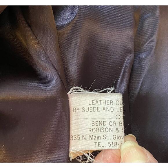 VTG 70s USA Unique Rare Women’s 10-12, 42 Cabretta Angel Skin Leather Coat Hood - Picture 14 of 16